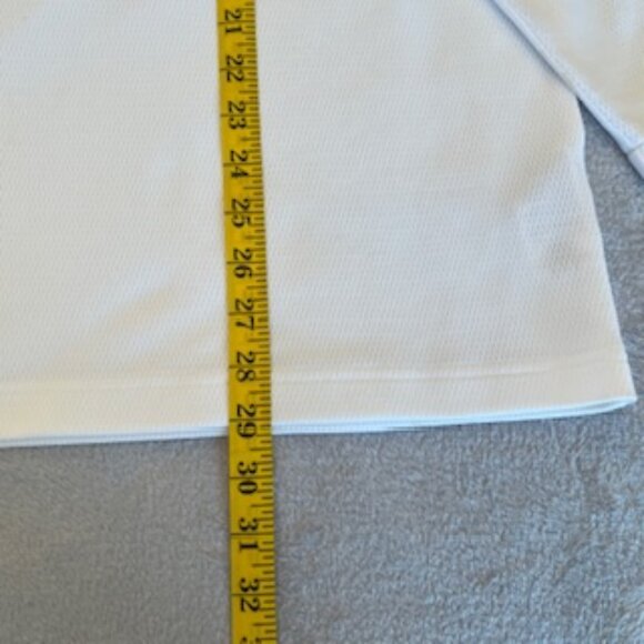 Adidas Men's Long Sleeve Shirt White With Black Stripes On Arms Large - Picture 5 of 15